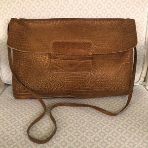 Furla thin leather large shoulder bag.